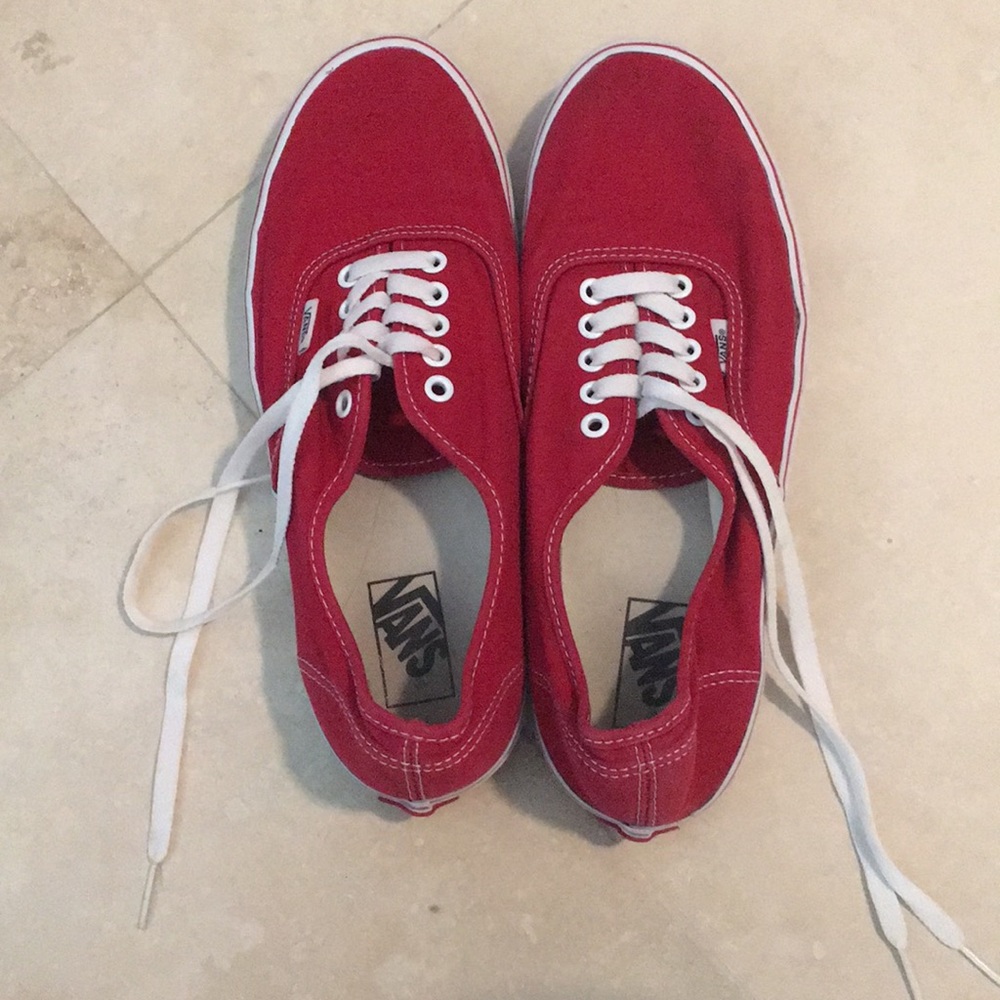 Red Authentic classic Vans